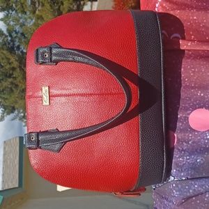 Hot red  leather Handbag